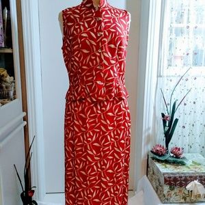 Europa size 10 burnt red two-piece dress